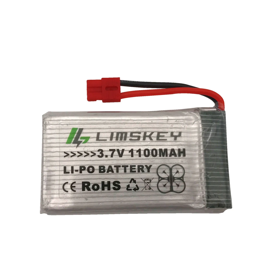 Limskey 3.7 V 1100mAH Lipo Baterija SYMA X5SC X5SW X5uw x5uc x5hw x5hc H11D H11C 3.7 V, 1100 mAH 25C iškrovos 903052