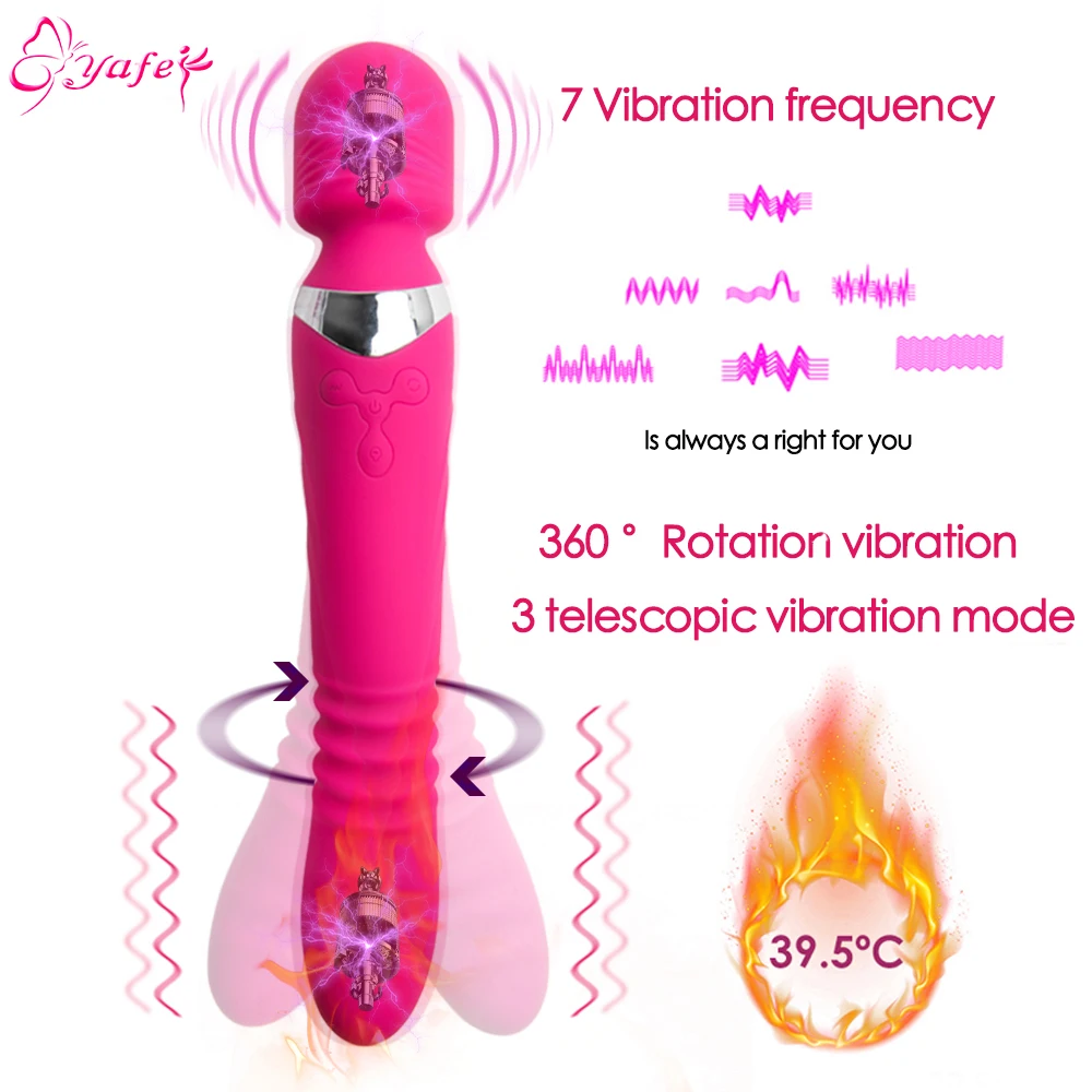 360° Besisukantis Šildymo Dvigubas Vibratorius moterims klitorio stimuliatorius G Spot Makšties Didelis dildo Vibratorius Moterų Sekso žaisliukai suaugusiems