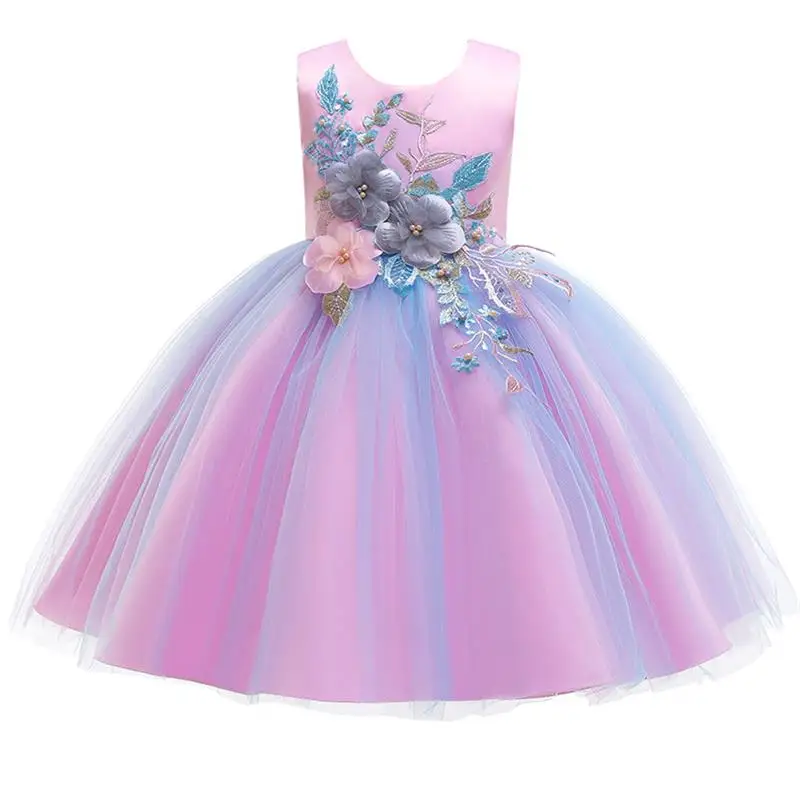 Mergaičių Suknelė Vasaros Siuvinėjimo Elegantiškas Princess Tutu Suknelė, Vaikams, Suknelės Mergaitėms Vestuvių Šalis Kamuolys Suknelė Vaikų Drabužių 2020 M.