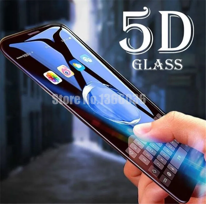 100vnt 5D Lenktas Visiškai Padengti Grūdinto Stiklo Screen Protector, Iphone XR XS MAX Pilnas draudimas Kino 5D Krašto Screen Protector