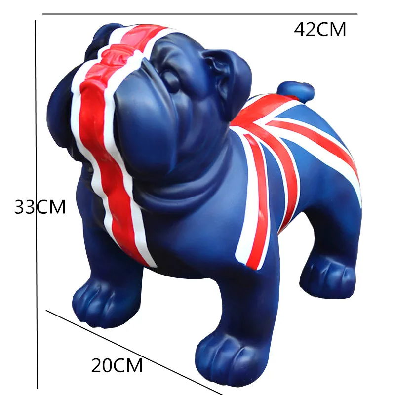 42CM Europos Papuošalai British Bulldog Modeliavimas Šuo Papuošalų Parduotuvė Atidarymas Housewarming Dovanos L3018