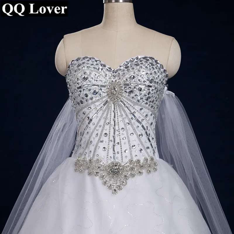 QQ Meilužis 2020 Naujas Vamzdis Viršuje Kristalų Prabanga Plius Dydis Vestuvių Suknelė Vestuvių suknelė 2020 vestido de noiva Chalatas De Mariage