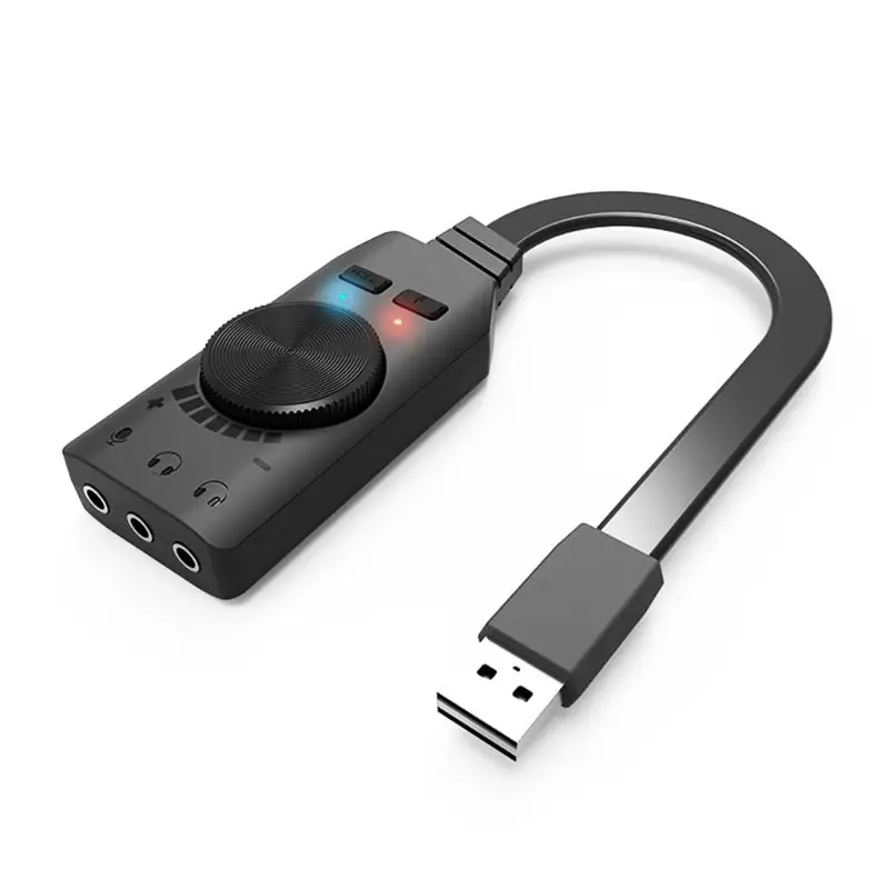 GS3 Virtualus 7.1 Kanalo Garso Kortelės Adapteris USB, Audio 3.5 mm Ausinės PC Desktop Sąsiuvinis l29k lašas