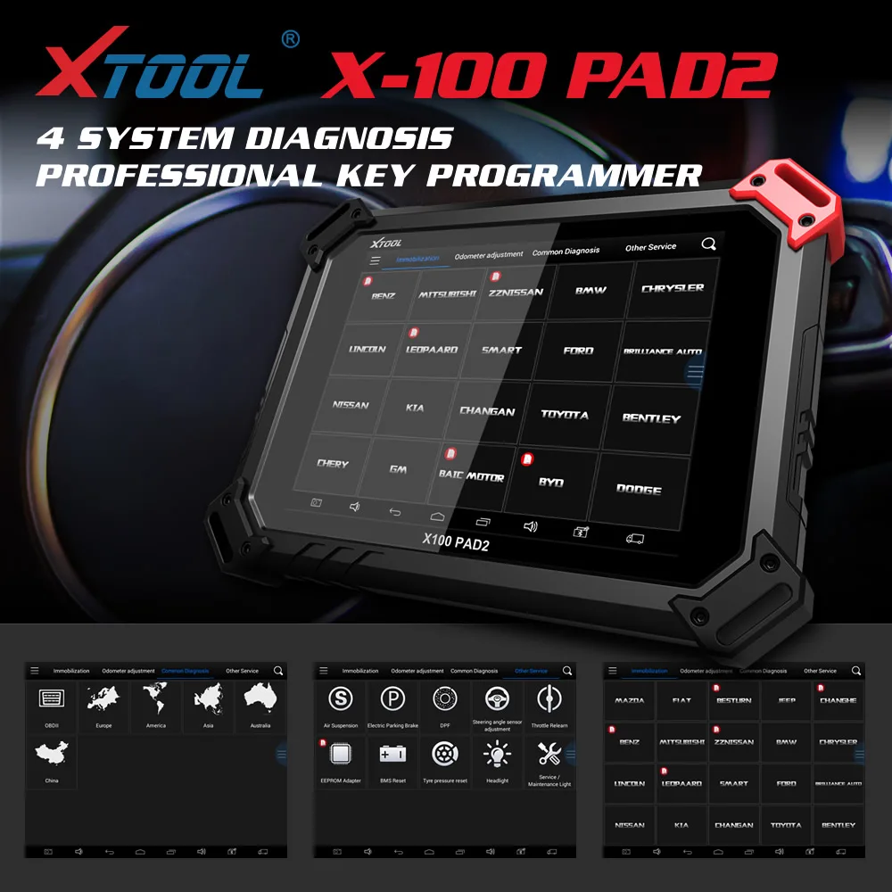 XTOOL X100 PAD2 Pro OBD2 Automobilių Diagnostikos Skaitytuvas X100 TRINKELĖMIS raktas programuotojas VW 4 5 Imobilaizeris Atnaujinti Nemokamai