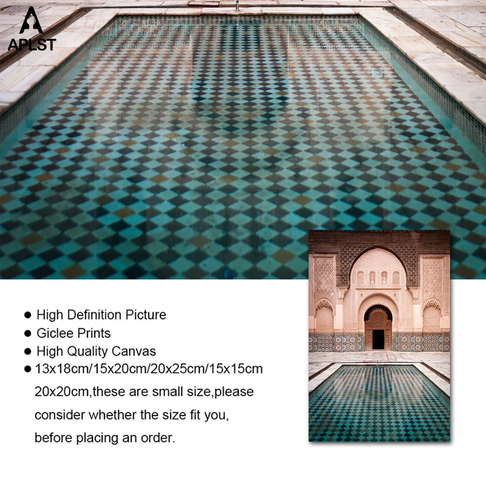 Islamo Architektūros Sienos Meno Maroko Arkinių Vartų Galerija Mečetė Spausdinti Plakato Bismillah Drobės Tapybos Musulmonų Apdailos Nuotrauką