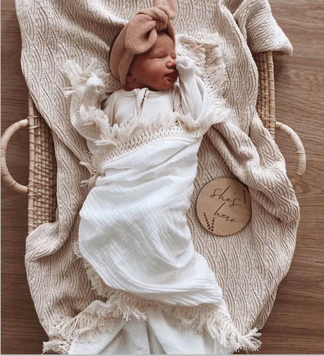 Kūdikiui ekologiškos Medvilnės vientisos Spalvos Naujagimio Nėrinių Vaikams, kūdikių antklodė baby girl antklodė antklodė naujagimiui