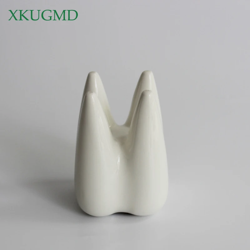 Kūrybos Danties Formos Baltos Keramikos Vazonas Mini Sultingi Augalų Konteinerių Asmenybės Darbalaukio Sode Balkono Apdaila