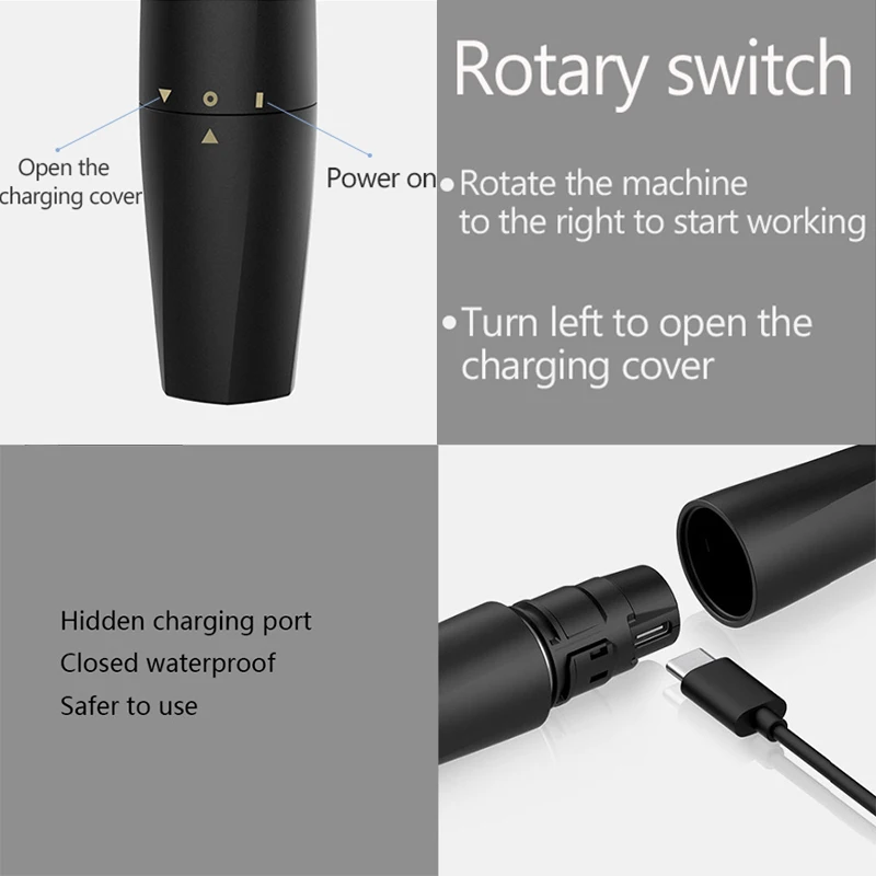Vyrų skustuvas Elektrinis skustuvas vyrams Skalbti USB Įkrovimo Belaidžio Smart Mašina skusti Barzda žoliapjovės aparatai 4