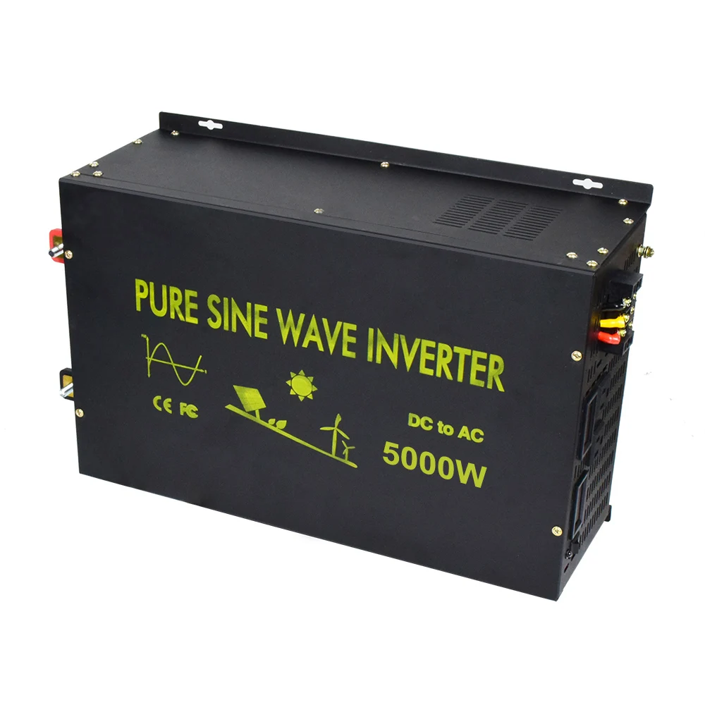 5000W Pure Sine Wave Saulės Inverter 12V 220V Baterijos, Keitiklis Vėjo Generatoriaus Galia Banko Keitiklis 24V/48V DC 110/120V/240V AC