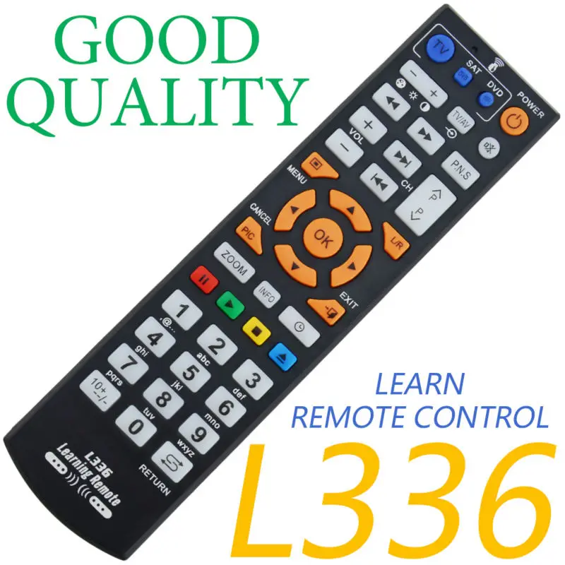 ORIGINALUS Produktas L336 kopijuoti Smart Nuotolinio Valdymo Valdiklis Su Sužinokite Funkciją, TV KABELIS DVD, SAT mokymosi