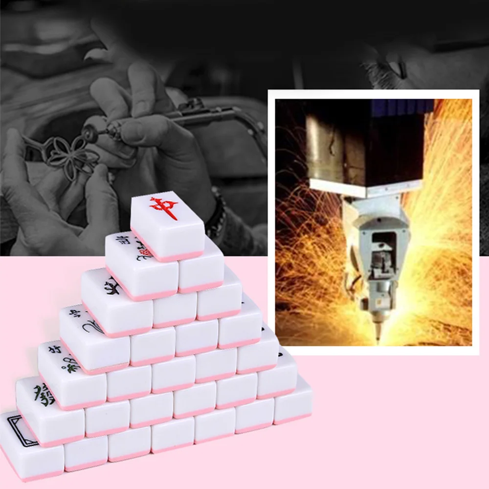 Medienos žaislai Mini Mahjong Nešiojamas Sulankstomas, Medinės Dėžės Majiang Nustatyti Stalo Žaidimas Mah-jong Kelionės Kelionės stalo Žaidimas Pramogos