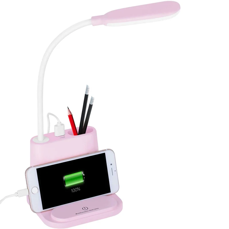 USB Įkrovimo LED Stalo Lempa, 2 spalvų Stalo Lempa Touch Tamsos lempa Vaikams, Vaikų Skaitymo Tyrimą, Lovos, Miegamojo
