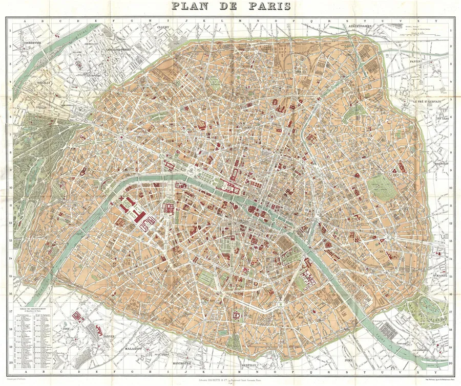 Plan De Paris Žemėlapį, Antikvariniai Paveikslai Tapyba Sudėtingą Maršrutą Spausdinti Piešimo Sienos Menas, Lipdukas Namų Dekoro Baras, Kavinė, Užeiga Derliaus Nuotrauką