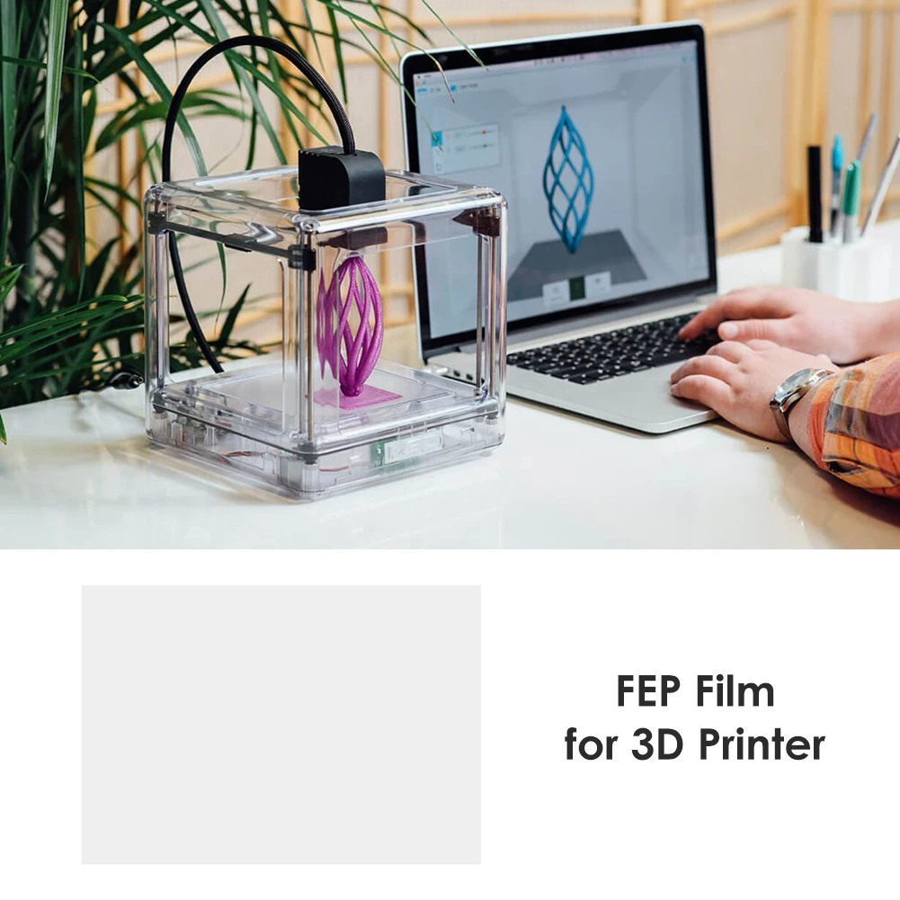 5vnt/daug 200x140mm FEP Filmų 0,1 mm Storio, už SLA DLP LCD 3D Spausdintuvą, Plastikiniai Lygaus Paviršiaus 3D Spausdintuvo Dalys, Priedai