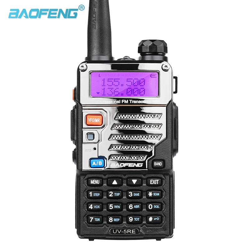 Baofeng UV-5RE Walkie Talkie Nešiojamų Radijo dviejų dažnių VHF 136-174Mhz UHF 400-520Mhz Du Būdu Radijo 5W 128CH