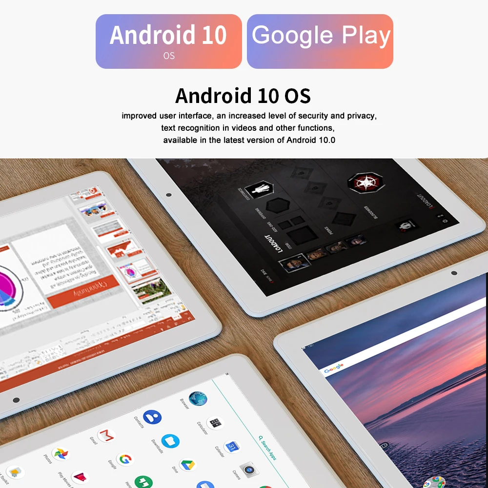 ZONKO 10.1 colių Tablečių Android 10 
