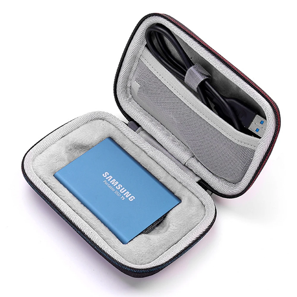 2019 Naują Kietąjį EVA atsparus smūgiams Nešiojimo dėklas, skirtas Samsung T5 / T3 / T1 Nešiojamų SSD 250GB 500GB 1 TB 2TB USB 3.1 C Tipo Kietąjį Diską
