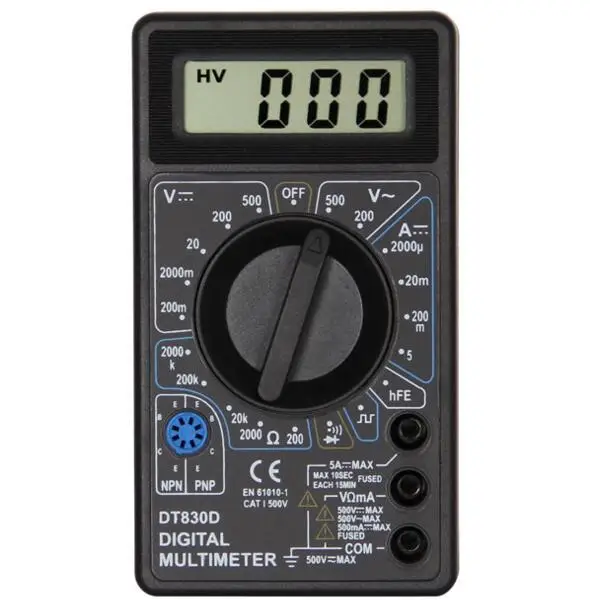 Digital Voltmeter Ammeter garsinis signalas apsauga nuo Perkrovos Saugos Zondas LCD AC/DC Ohmmeter Multimetras Testeris DT830D Skaitiklis 20% nuolaida