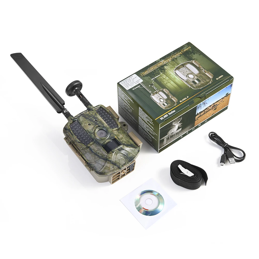 BOBLOV Medžioklės Kamera, GPS Belaidžio 4G FDD LTE Remote APP Kontrolės Camo Medžioklės Žaidimas Takas Kamera Laukinės gamtos Nuotraukų gaudyklė, 4G, 3G HD