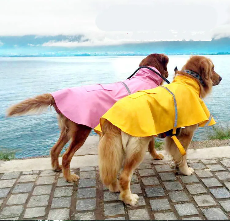 Šviesą Atspindinčios Šuo Lietpaltis Vandeniui Pet Drabužiai, Minkštas Kvėpuojantis Akių Šuo Lietaus Kailis Saugos Rainwear Dėl Smulkaus Ir Vidutinio Šunų Reikmenys