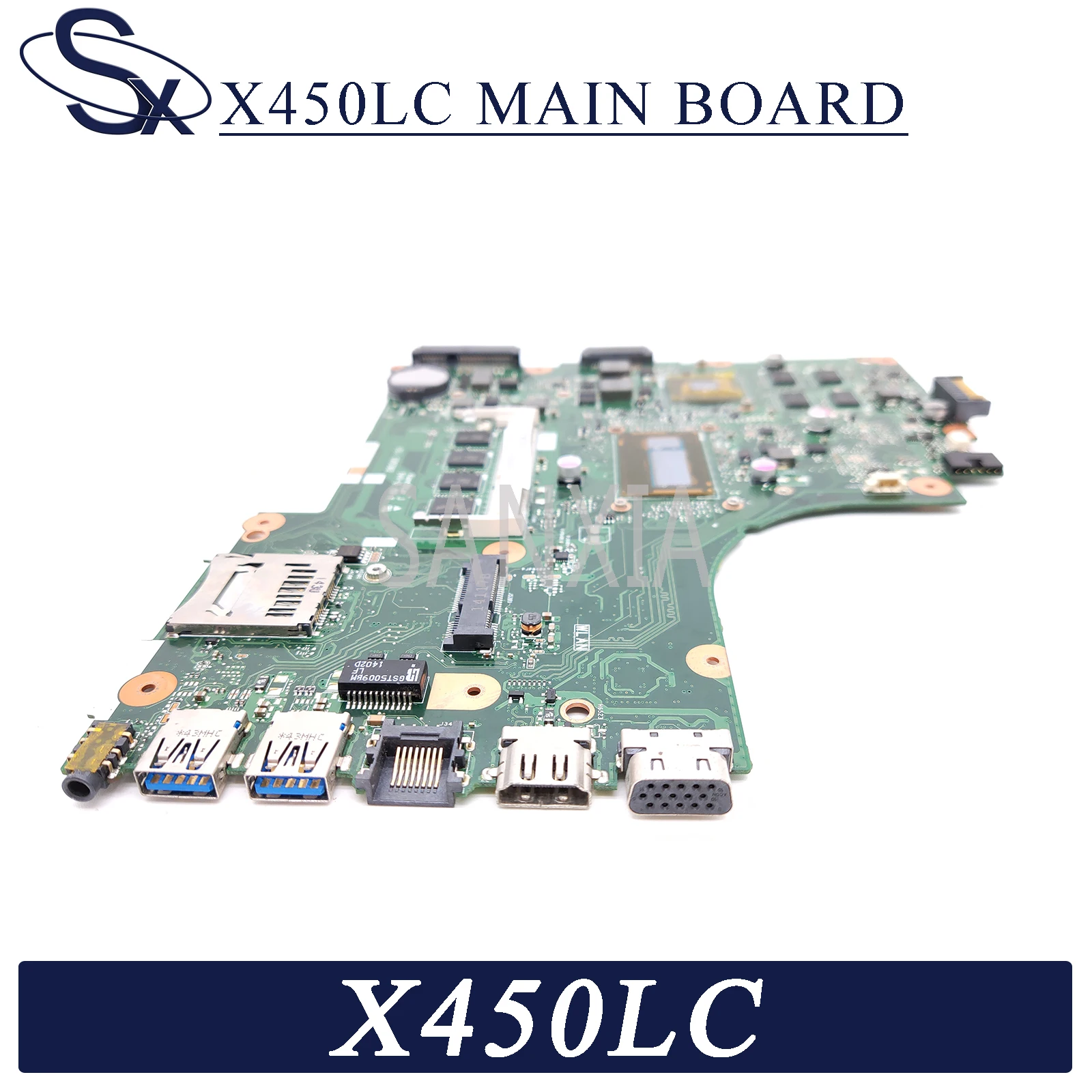 KEFU X450LC Nešiojamojo kompiuterio motininė plokštė, skirta ASUS X450LC X450LD X450LB X450L originalus mainboard 4GB-RAM I7-4500U GT720M-2GB