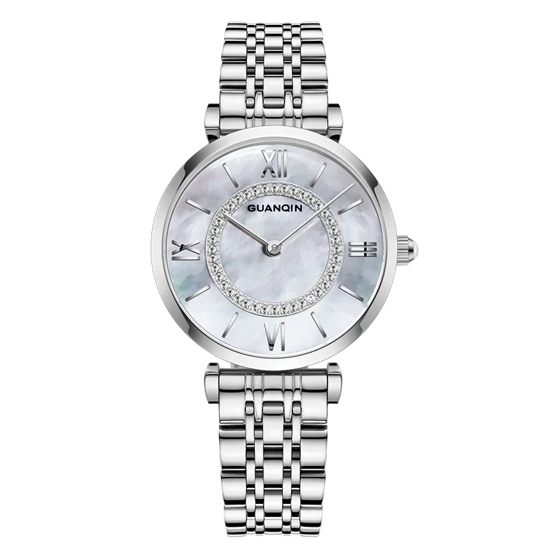 Reloj Mujer GUANQIN Prabangos Prekės ženklo Moterų Laikrodžiai, Aukso Visiškai Plieno Apyrankė Kvarco Žiūrėti Moterų Mados Laikrodis Relogio Feminino