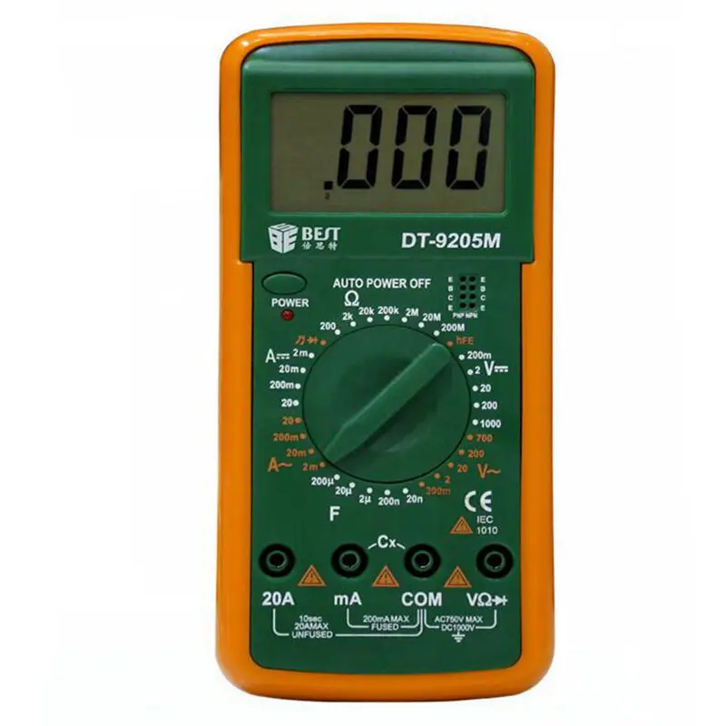 GERIAUSIA 9205M Profesionalus LCD Skaitmeninis Multimetras Voltmeter Ohmmeter Ammeter Testeris Su sirena Testeris, Matuoklis VS DT830B RM101 DT9205