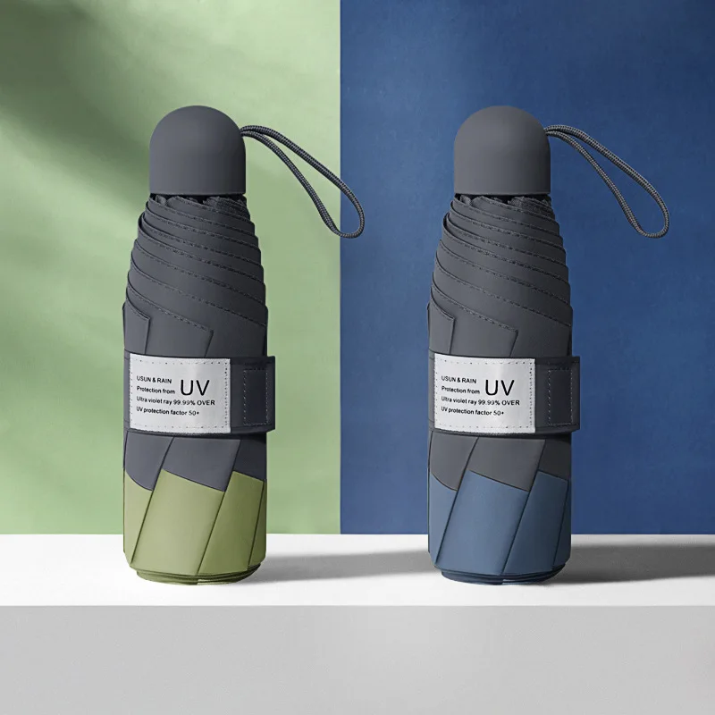 8 Šonkaulių Mini Skėtis Vėjo anti-UV Apsauga 5Folding Skėtis Nešiojamų Kelionių Lietaus Moterų Skėtis Kišenėje Vaikų Skėtis