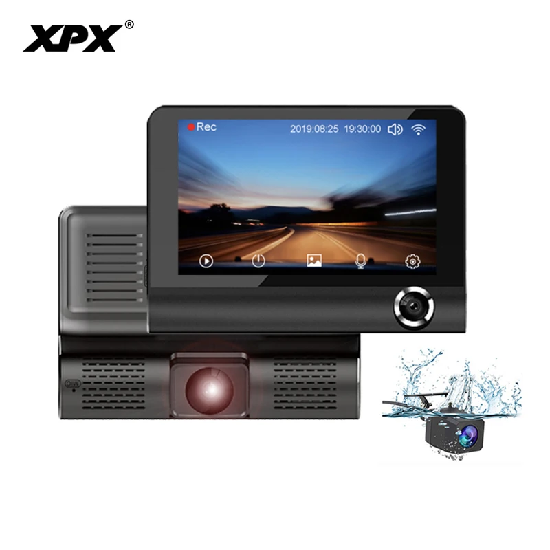 XPX P9 Automobilių dvr Brūkšnys kamera Galinio vaizdo kamera 