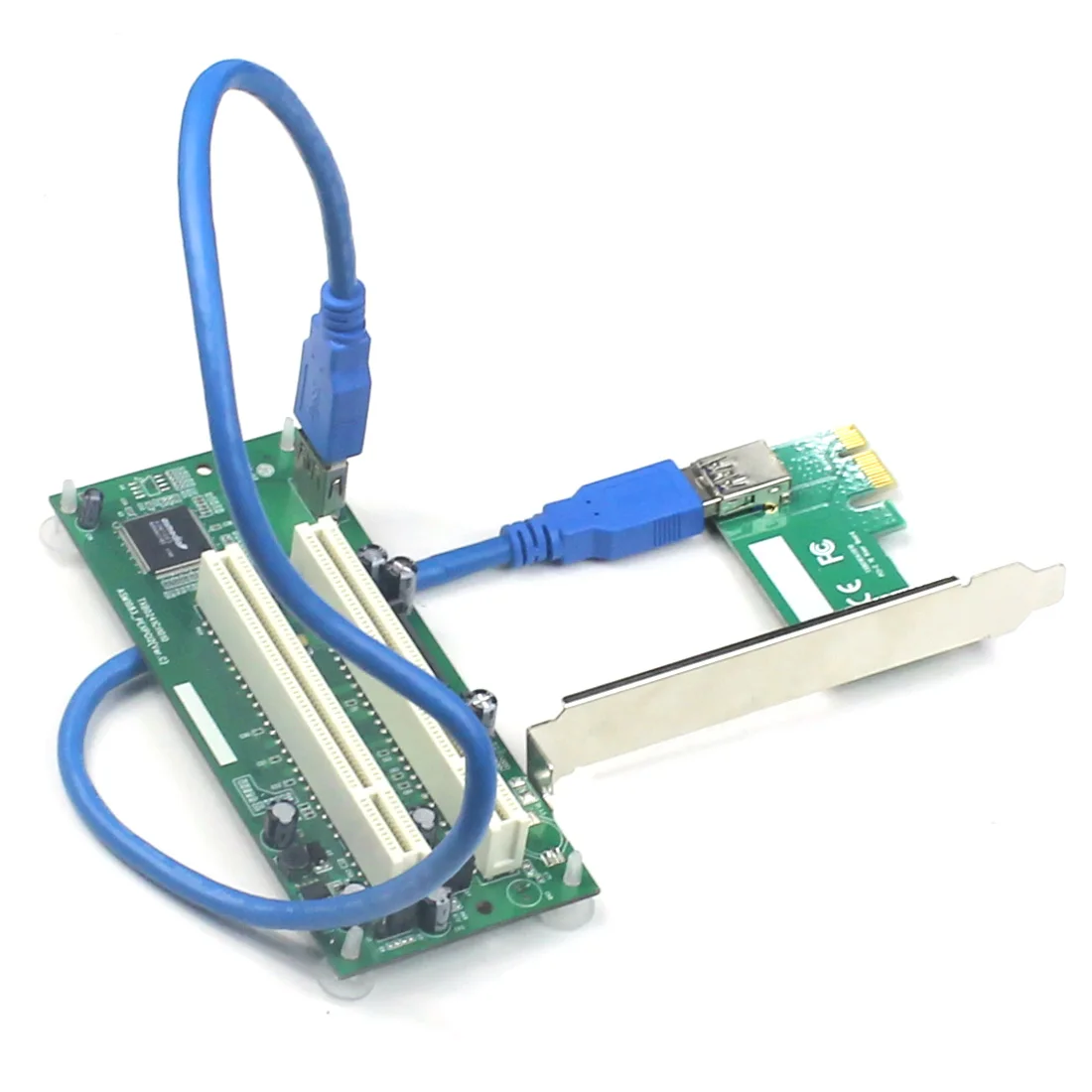 Desktop PCI Express PCI-e Dual PCI Adapter Card PCIE PCI Lizdą Plėtra Riser Card USB 3.0 Pridėti Kortelių Keitiklis