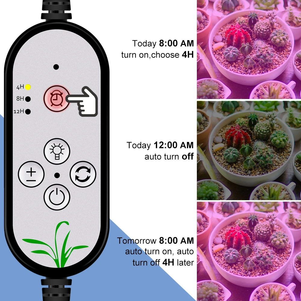 Augalų Auga Šviesos USB Led Full spectrum Daigų Apšvietimo 9W 18W 27W Patalpų Auga Led Fito Lempos šviesos srautą galima reguliuoti Hydroponics Led Šviesos