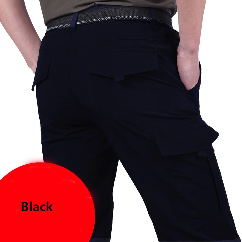 Vyriški Krovinių Pants Mens Atsitiktinis Multi Kišenės Karinės Didelis dydis 4XL Tactical Kelnes Vyrams Outwear Armijos Tiesios kelnės Ilgų Kelnių