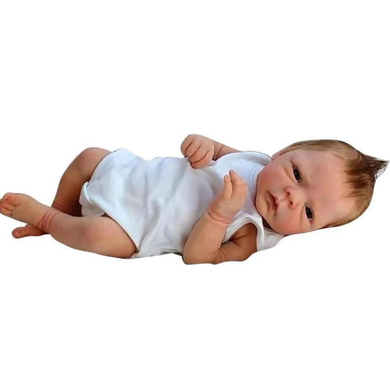 46cm Mielas Visą Silikono Modeliavimas Reborn Baby Doll 18 Colių Rankų darbo Lėlė Mergaitė prieš Miegą, Vonios Žaislas Minkštas Kūdikių Lėlės Gimtadienio Dovana