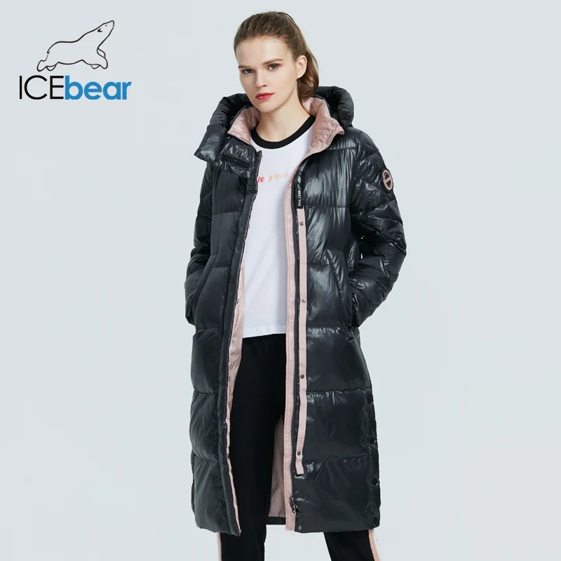 ICEbear 2020 naujas produktas, moterų parko aukštos kokybės mados ilgas kailis žiemą aukštos kokybės moteriški paltai GWD5D