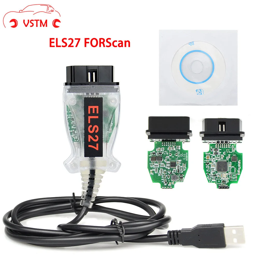 Naujai ELS27 Forscan USB Diagnostikos Skaitytuvas ELS 27 M-az-da USB OBD2 Diagnostinis Kabelis ELS27 FTDI Chip ELS27 ELM327