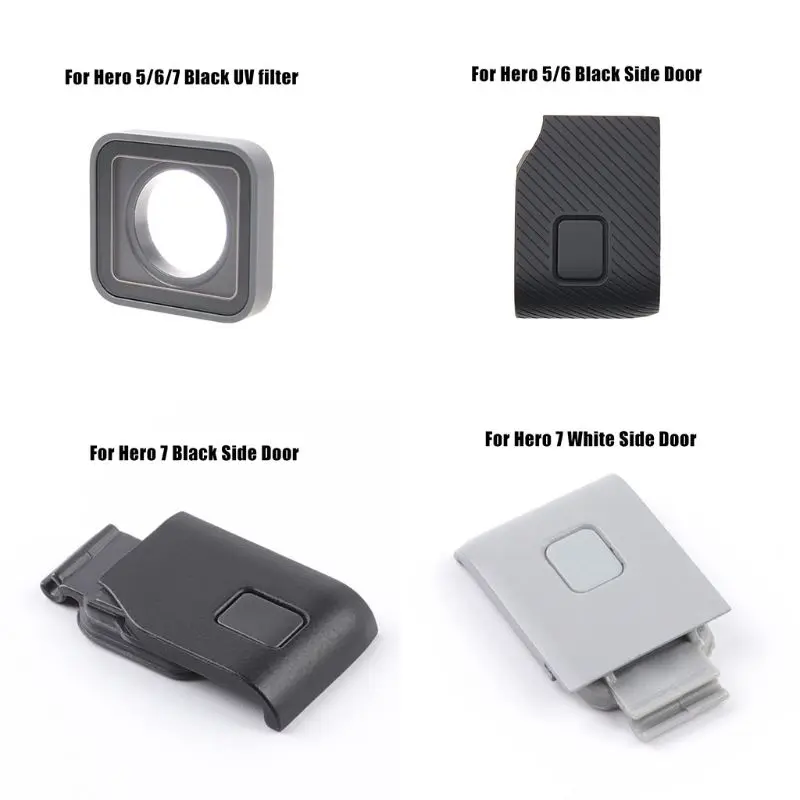 UV Filtras, Objektyvo Pusėje, Durų Dangtelis USB-C, Mini HDMI Uosto apsaugos GoPro HERO5/6/7 Black/7 Baltos Priedai
