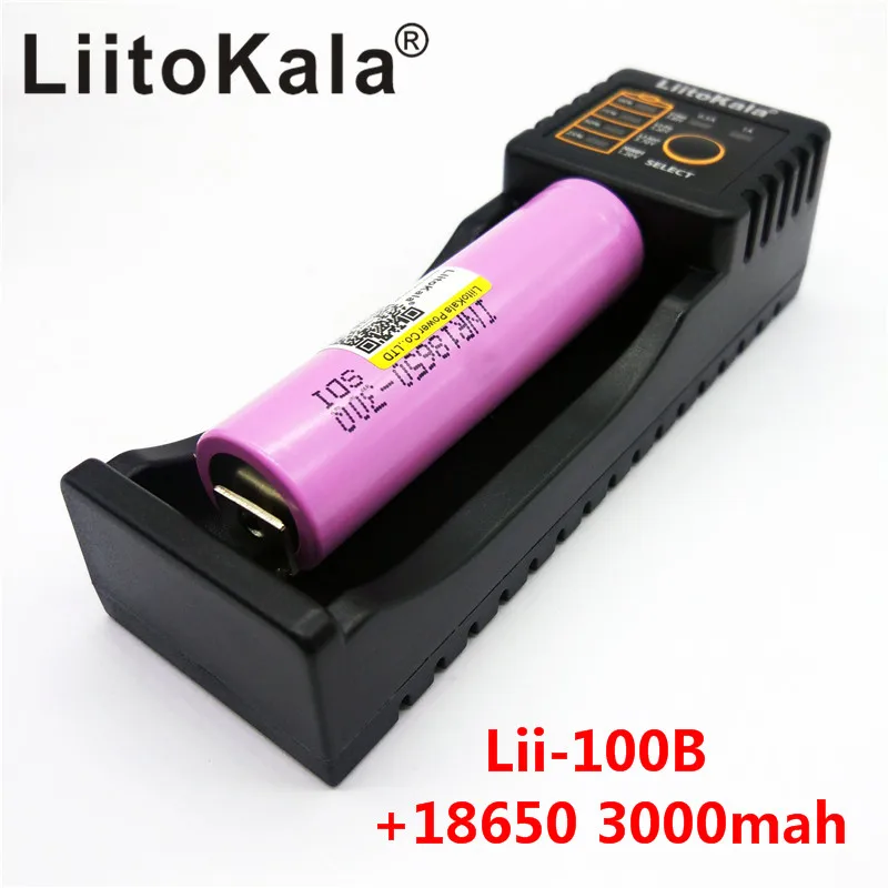 Liitokala Originalus INR18650 30Q daugkartinio Įkrovimo baterija 3000mAh, li-lon baterija su E-cigarečių naudojimas+Lii-100B 18650 įkroviklis