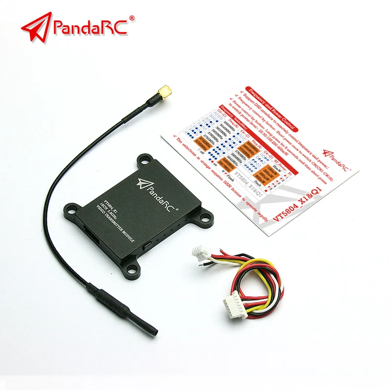 PandaRC VT5804 Q1 X1 5.8 G 25mW-800mW Vaizdo Siųstuvas 16CH W/ MMCX SMA/RP-SMA ir Foxeer Saldainis 2 V2 Antena FPV RC Drone