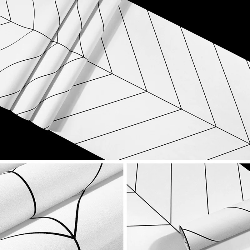 Apdailos Maison Nordic Black White Stripes Sienos Dokumentų Namų Dekoro Minimalistinio Ins Geometrinis Tapetai Kambarį Miegamasis