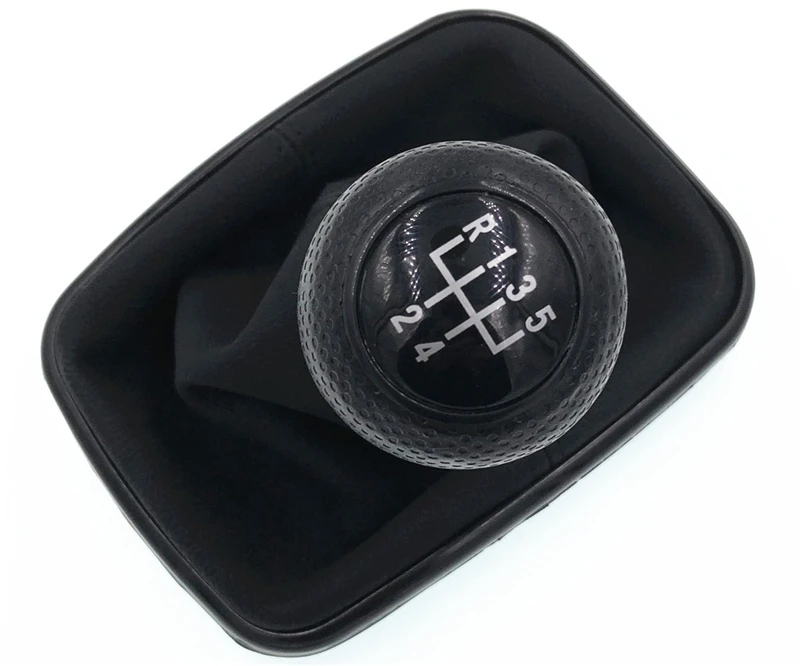 5 6 Greičio Black PU Odos Shifter Stick Pavarų Perjungimo Rankenėlė Su apsauga nuo dulkių Dangtelis Greitis VW Golf GTi MK4 R32 Bora Jetta MK4