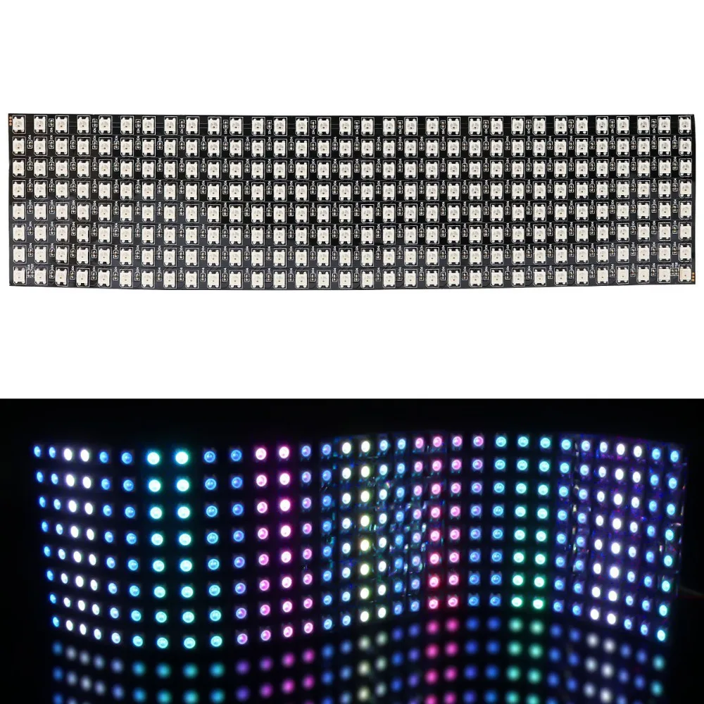 8x32cm SK6812 Digitale Lanksti LED Matrica Skydelis Eingebaute WS2812B IC 256 Pikselių Einzeln ansteuerbare LED-Šviesos mit Visą Svajonė