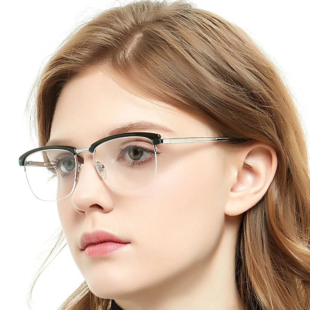 Naujas Dizainas Photochromic Moterys Vyrai akinius rėmo Pusė Ratlankio Titano lydinio Presbyopia Akiniai OCCI CHIARI Recepto OC3023