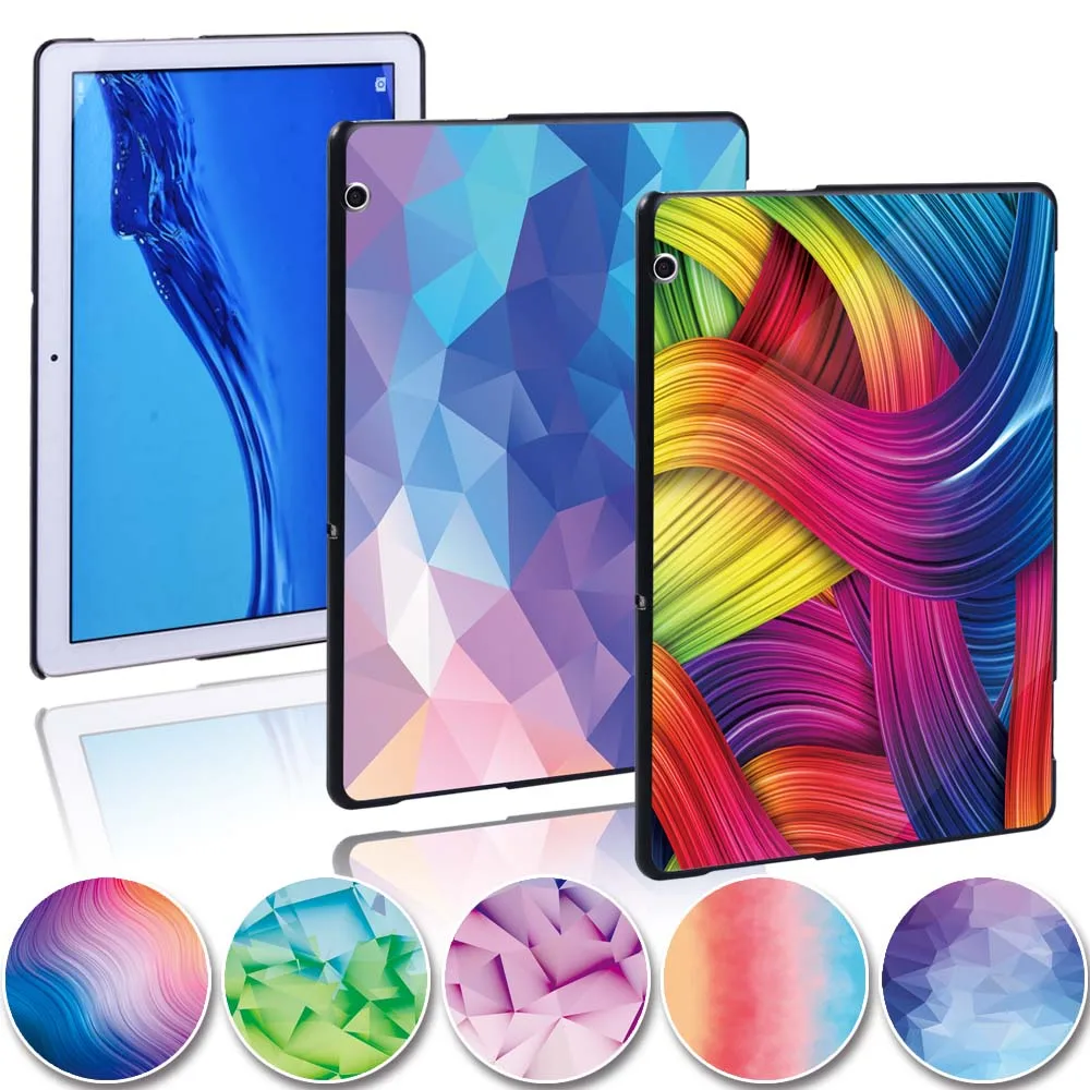 Naujas Akvarelės Serijos, Tablet Atveju, Huawei MediaPad T3 8.0 Su 8 Colių/T3 10 9.6 Colių/T5 10 10.1 Colių Ultra Plonas Plastikinis Apvalkalas
