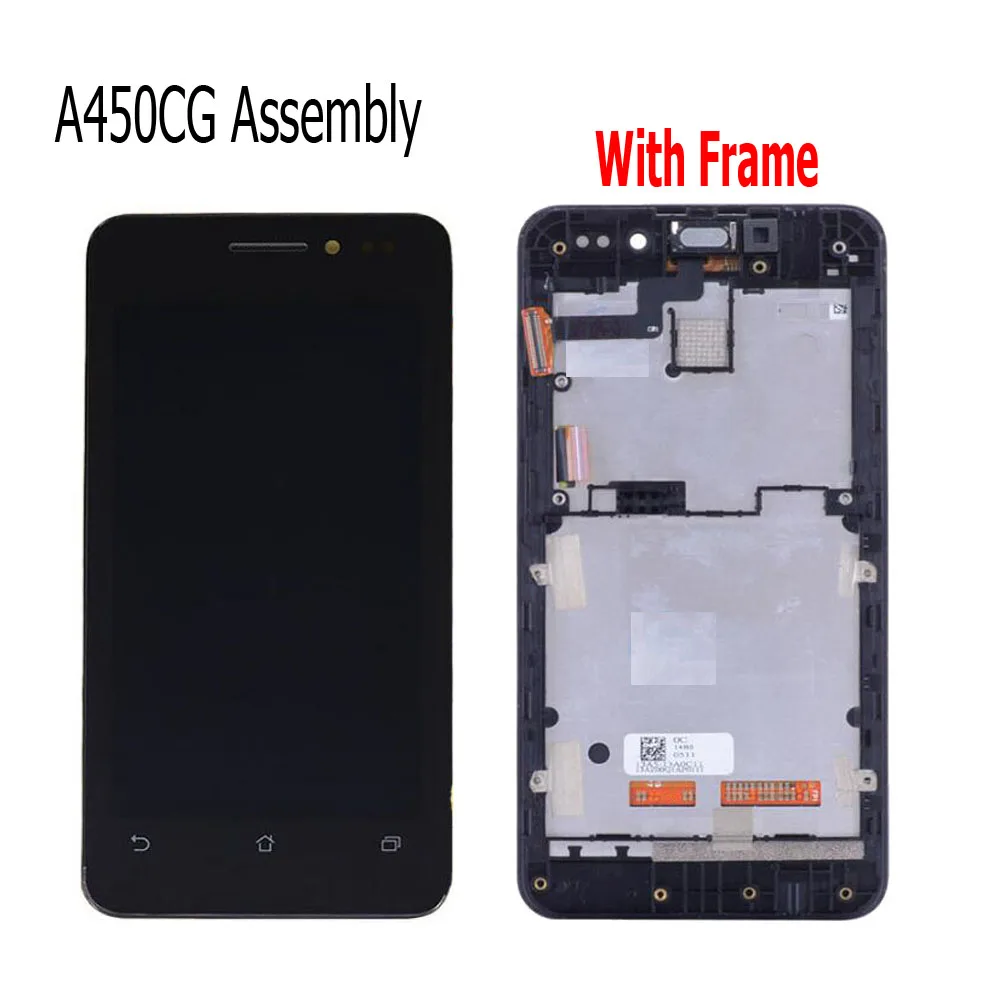 WEIDA Už Asus Zenfone 4 A450CG T00Q LCD Ekranas Jutiklinis Ekranas skaitmeninis keitiklis Asamblėjos Rėmo 4.5 Colių Juoda Pakeitimo Įrankiais