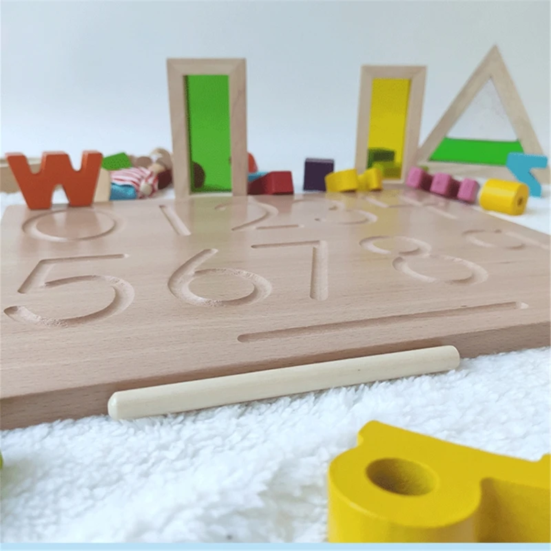 Medienos Abėcėlė Sekimo Valdybos Montessori Raidės - Medinės Raidės - Didelio šrifto Raidėmis, kad Bamblys Ikimokyklinio Grįžtamasis