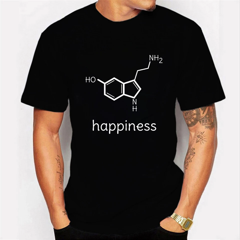 Laimė, Mokslas Chemija Medvilninius sportinius Marškinėlius, Fizikos, Biologijos Mėgėjams T-shirt Tees Vasaros Medvilnės Juodi Marškinėliai Vyrams Marškinėlius Viršūnes Vyras