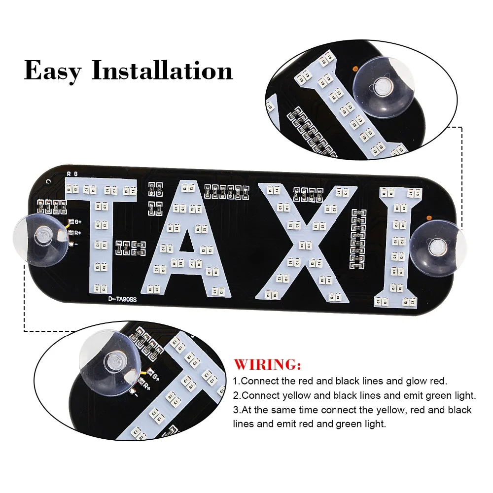 DARKEYE 1X Taksi Led Automobilio Priekinio stiklo Kabina indikatorius Super Ryškus LED prekinis, galinis Stiklo Taksi Šviesos signalo Lemputė Raudona Žalia Dual spalva DJ