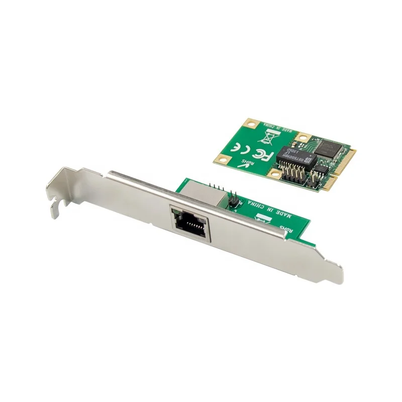 Mini PCIe Vieno port RJ45 Gigabit Ethernet NIC Tinklo plokštė Mini PCIE Gigabit RJ45 LAN serverio tinklo plokštė 1000M, kad mpcie
