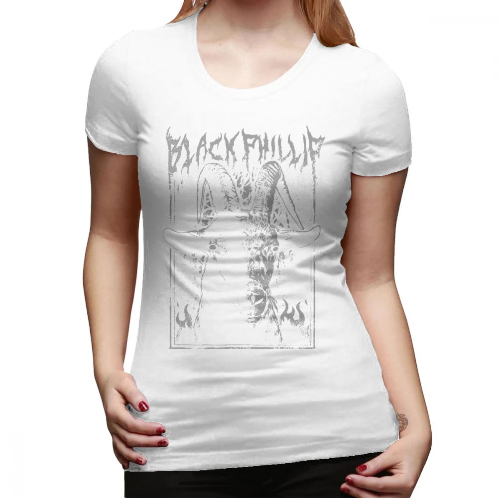 Šėtono T-Shirt Juoda Metalo Phillip T Shirt Spausdinti Sidabro Moterų marškinėlius Naujas Mados Plius Dydis 100 Medvilnės Ponios Tee Marškinėliai