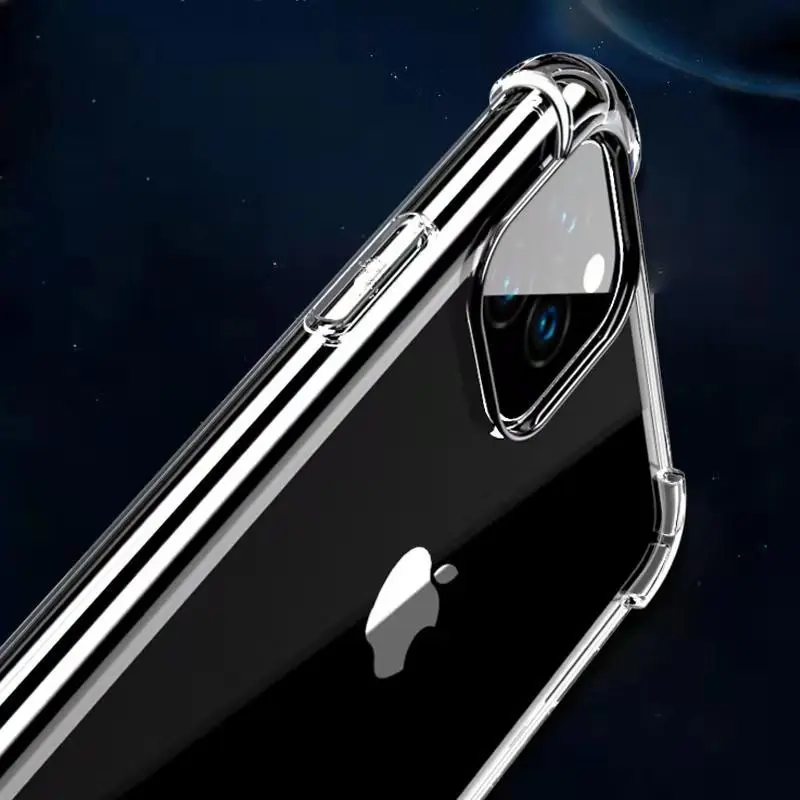 100vnt Aišku, Minkštos TPU Telefono dėklas Skirtas iPhone 12 Mini Pro 11 Max SE2 XS XR MAX X 8 7 6 Plius 5S Kristalas atsparus smūgiams Silikoninis Dangtelis